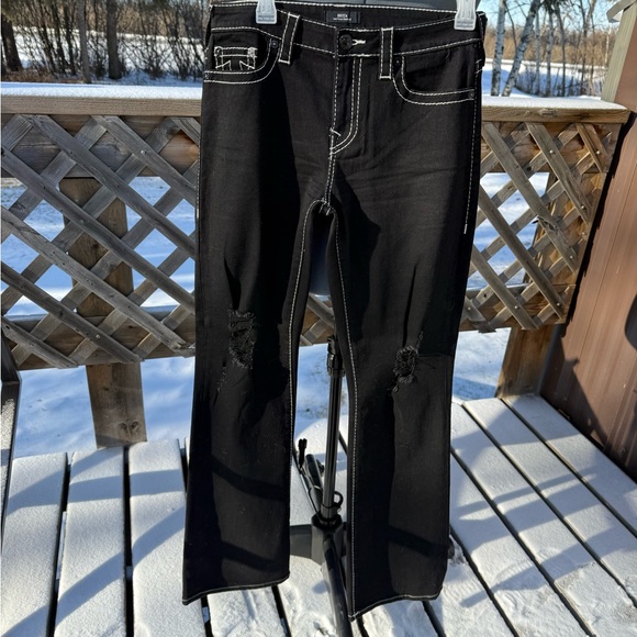 True Religion Women's Black Flare Jeans - Picture 12 of 14